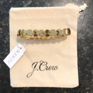 NWT J. Crew gold disc stretch bracelet